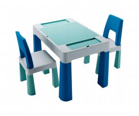 Mesa multifuncional Teggi Turquesa/Marinho/Cinza