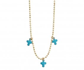 Turquoise Crosses Necklace