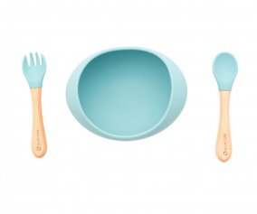 Silicone Dinnerware 3 Pieces Sage