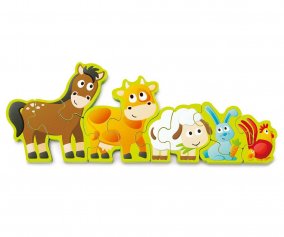 Puzzle Nmeros y Animales de Granja