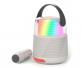 Altavoz Bluetooth y Karaoke KS-80 Gris