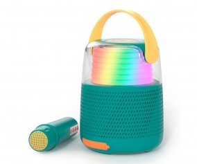 Altavoz Bluetooth y Karaoke KS-80 Azul Turquesa