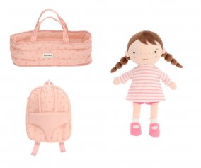 Set Boneca Lola, Moisis e Mochila Strawberries Rosa