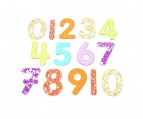 Rainbow Glitter Numbers