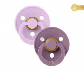 2 Chupetes BIBS Colour Round Violeta Sky/Mauve