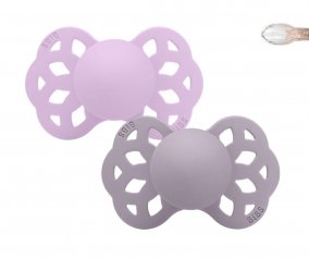 2 Chupetes BIBS Infinity Simtrica Violeta Sky/Mauve