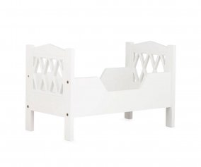 Lit de Poupe Harlequin Blanche
