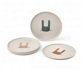 Pack of 6 Remco Bunny / Sandy Plates