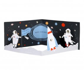 Space 3D Scene Birthday Card