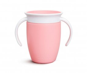 Bicchiere Antigoccia Manici Miracle 360 Rosa Pastello 200ml