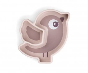 Assiette en Silicone Stick&Stay Snack Birdee Powder