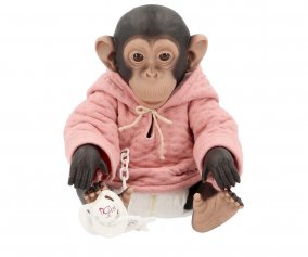 Lola The Reborn Chimpanzee with Pale Pink Sweatshirt