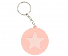 Porte-cls en Silicone Personnalisable Star Coral Pink