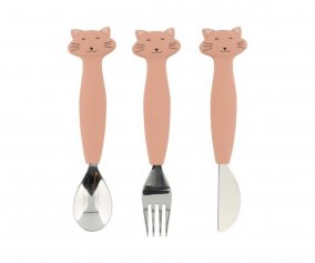 Set of 3 Silicone Cutlery Mr. Cat