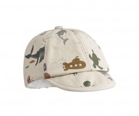 Cap with Visor Tone Baby and Kids Sea Creature Sandy Personalised