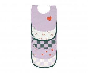 Pack of 5 Happy Lavender Bibs