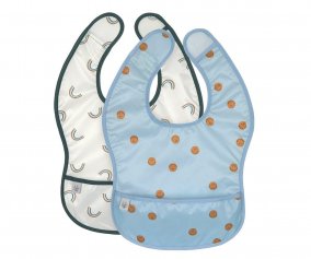 2 Babetes  Impermeables Happy Smile Blue