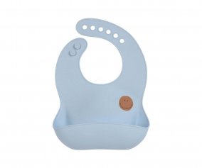 Bib Silicone Happy Smile Blue