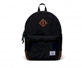 Mochila Herschel Heritage Kids Black Saddle Brown Personalizable