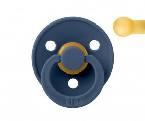 Chupete BIBS Colour Round Steel Blue en Bolsita