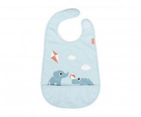 Bavoir  Velcro Playground Blue