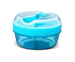Lunch Box with Refrigerant Lid N'ice Cup Turquoise