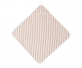 GOTS Wild Rose Striped Terry Bath Cape Personalised