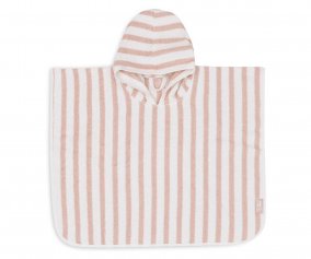 Poncho de Bao Terry Stripes GOTS Wild Rose