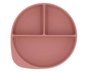 Silicone Plate with Suction Brick Blush