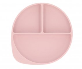Silicone Plate with Suction Light Pink