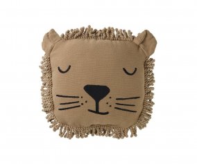 Embroidered Lion Cushion