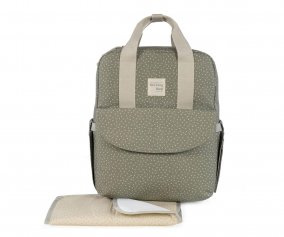Sure, here's the translated text with the HTML format:


Stroller Backpack Polka Dots Poppy Moss