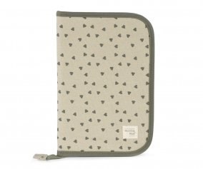 Document Holder Hearts Poppy Moss