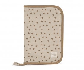 Document Holder Hearts Poppy Cinnamon