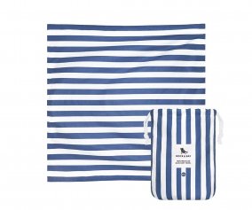 XXL Cabana Navy Microfiber Beach Towel Personalised