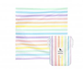 XXL Beach Towel Microfiber Cabana Pastel Rainbow Personalised