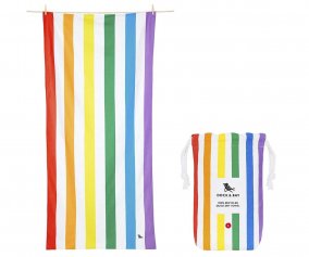 Serviette de Plage Large en Microfibre Rainbow Skies Personnalisable