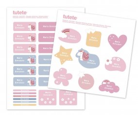 29 adesivos para itens Magical Unicorn
