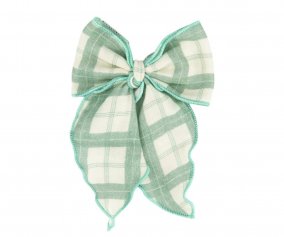 Clip de Pelo con Lazo Grande Fern Plaid