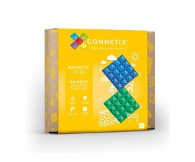 Pack Connetix Rainbow Blue & Green Base Plate 2 Pieces