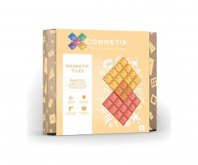 Pack Connetix Pastel Lemon & Peach Base Plate 2 Pieces