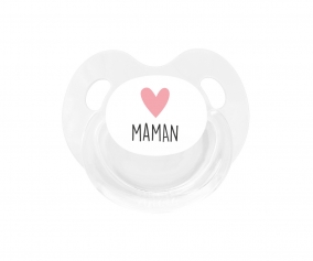 Sucette Rtro Blanche Cur Maman