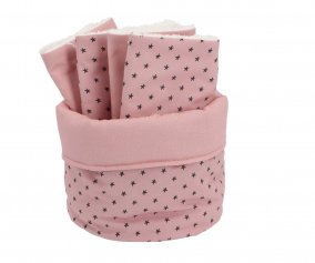 Panier avec Mousselines Mini Star Pink Personnalisable