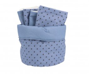Panier avec Mousselines Mini Star Blue Personnalisable