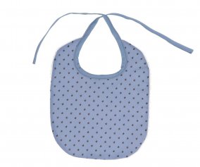 Babero Algodn Mini Star Blue Personalizable