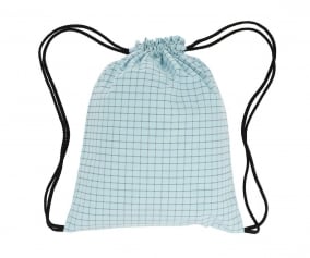 Mochila Saco Nordic Check Blue Personalizable