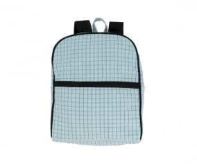 Personalised Nordic Check Blue Backpack