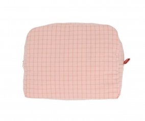 Neceser Grande Nordic Check Blush Personalizable