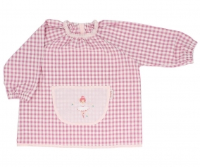 Tablier Lola avec Poche Centrale Vichy Ballet Personnalisable