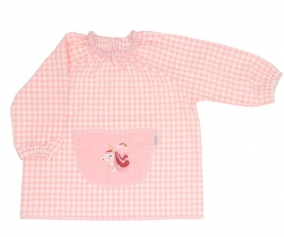 Tablier Lola avec Poche Centrale Vichy Magical Unicorn Personnalisable